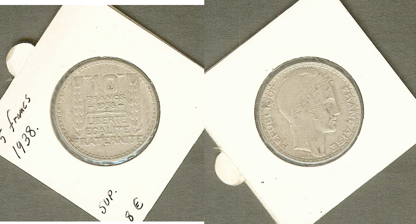 10 francs Turin 1938 SUP